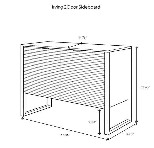 Irving 2 Door Sideboard - Black