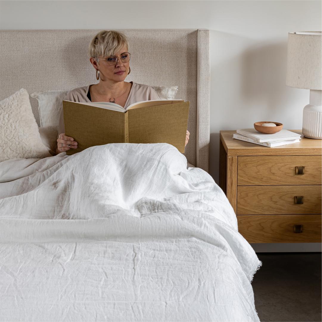 Josie King Bed - Cream