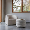 Fiel Ottoman - Faux Mohair Ecru