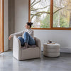 Fiel Ottoman - Velvet Ecru