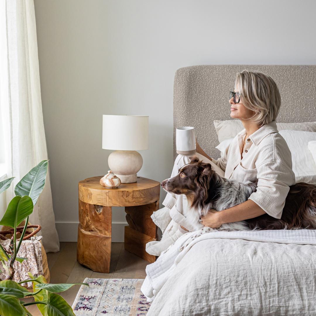 Faye King Bed Short - Truffle