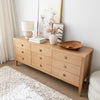 Hara 9 Drawer Dresser - Natural Oak