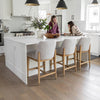 Fawcett Counter Stool - Taupe Boucle - Blonde