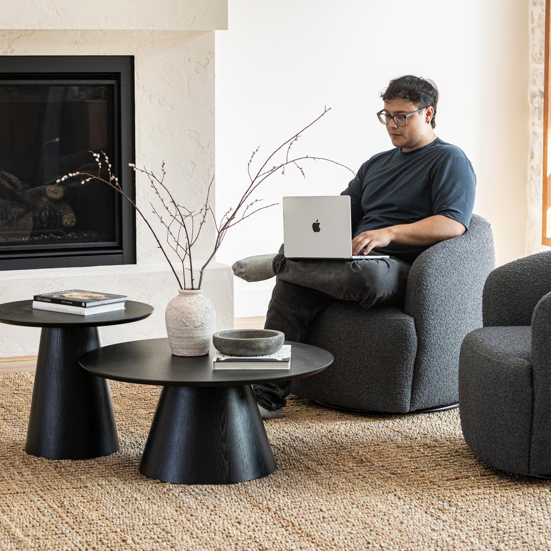 Fete Coffee Table - Smoked Black