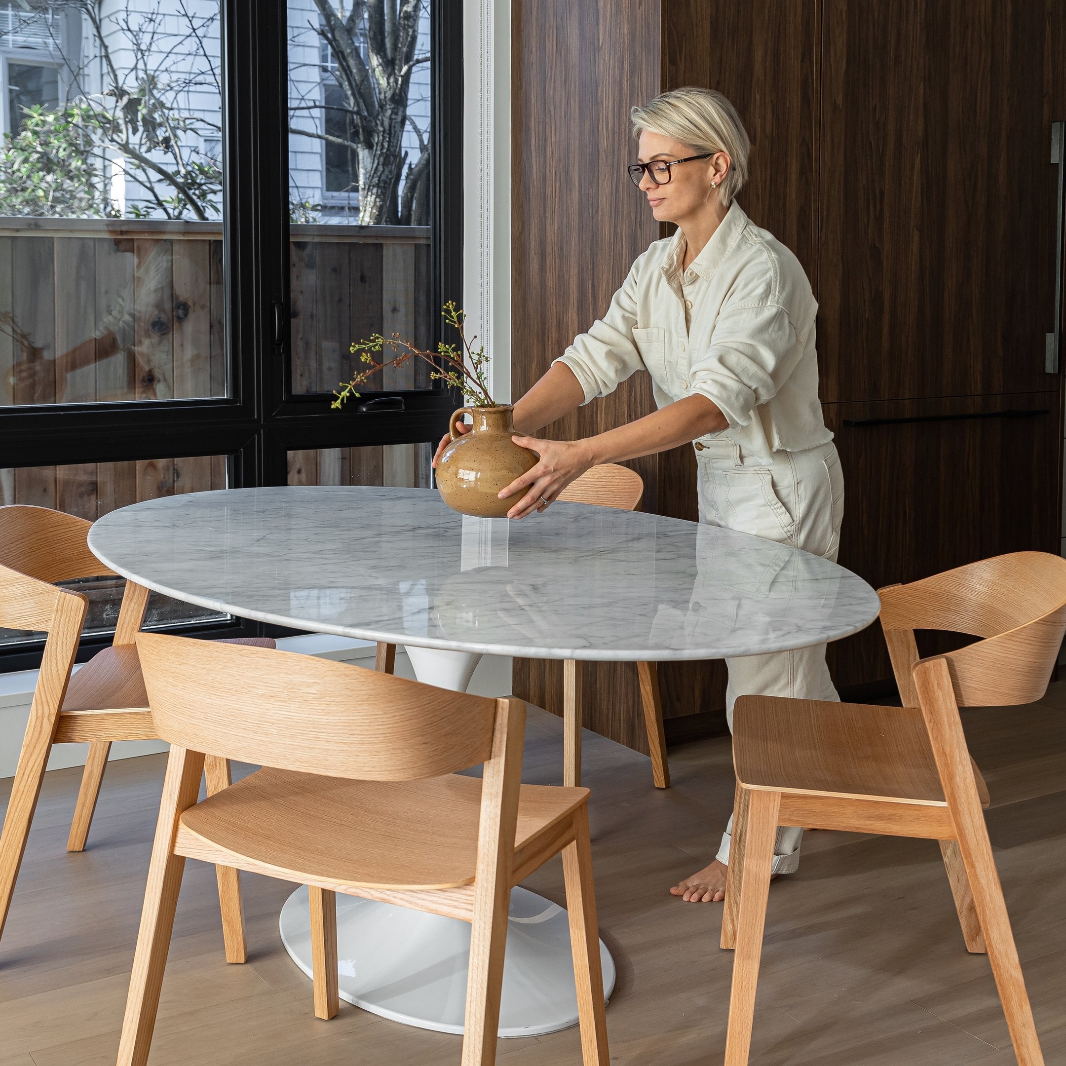 Flute Condo Dining Table - Oval