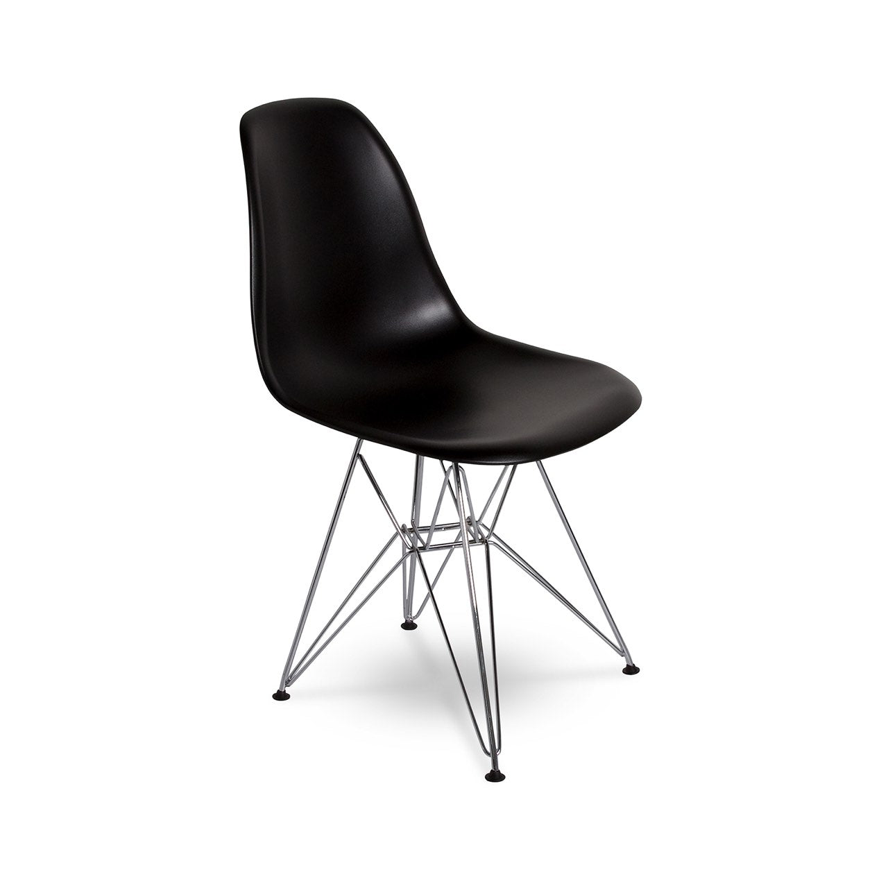 Cairo Chair - Black Seat Chrome Base
