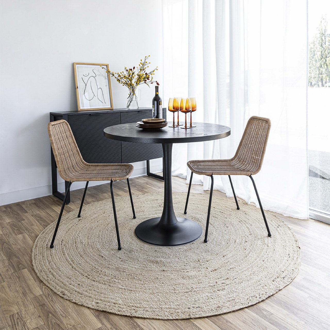 Calabria Stackable Dining Chair - Natural