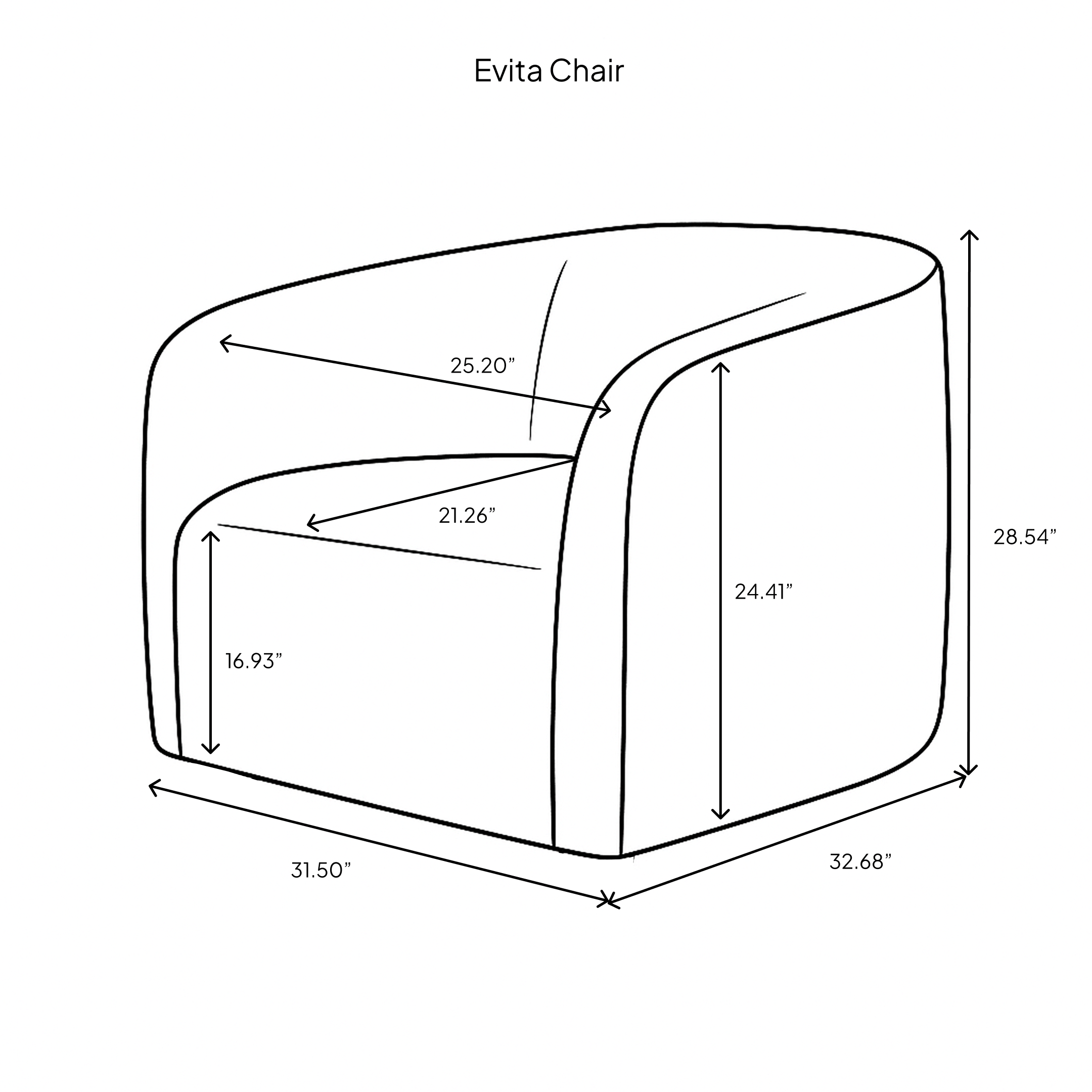Evita Chair - Truffle