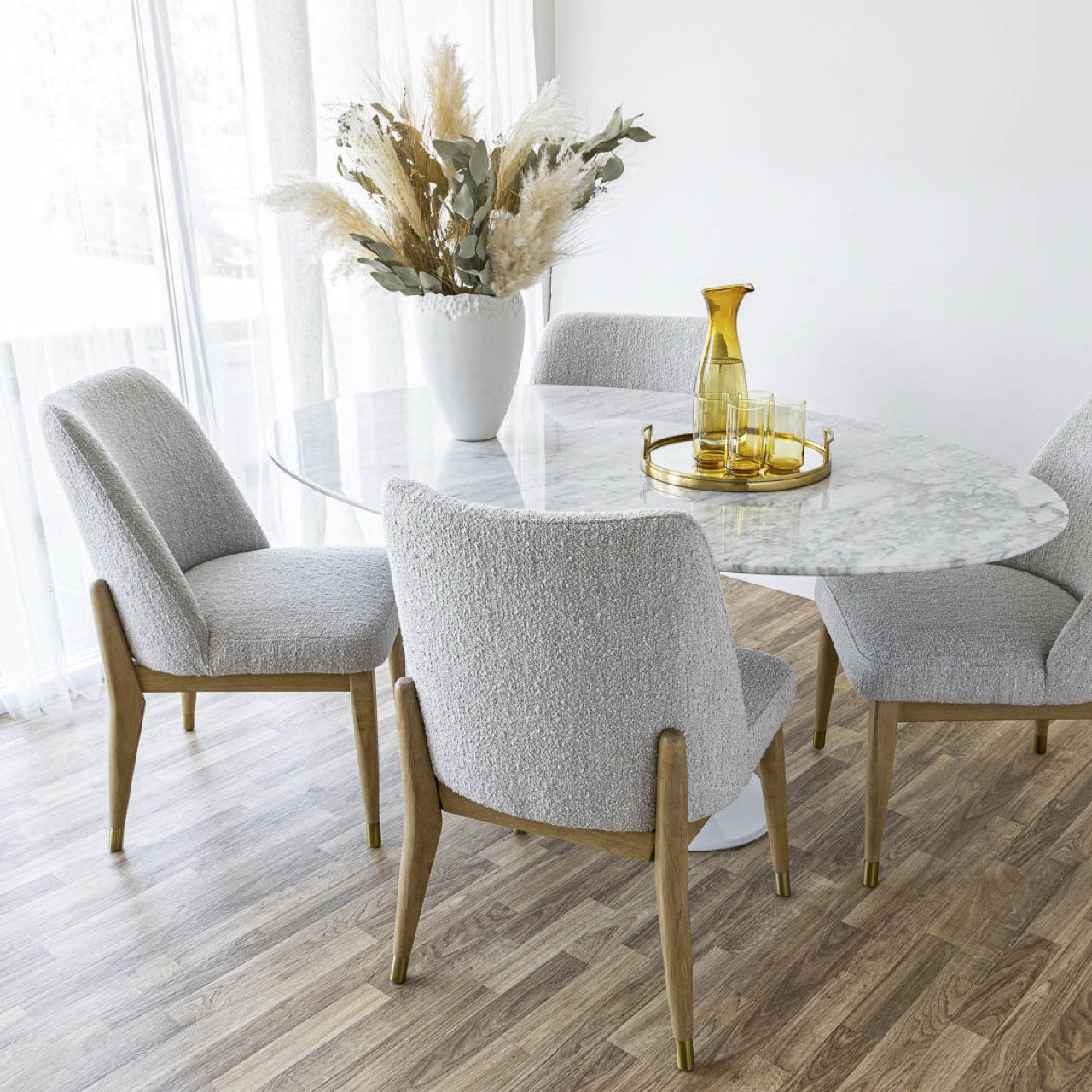 Fawcett Dining Chair - Taupe Boucle