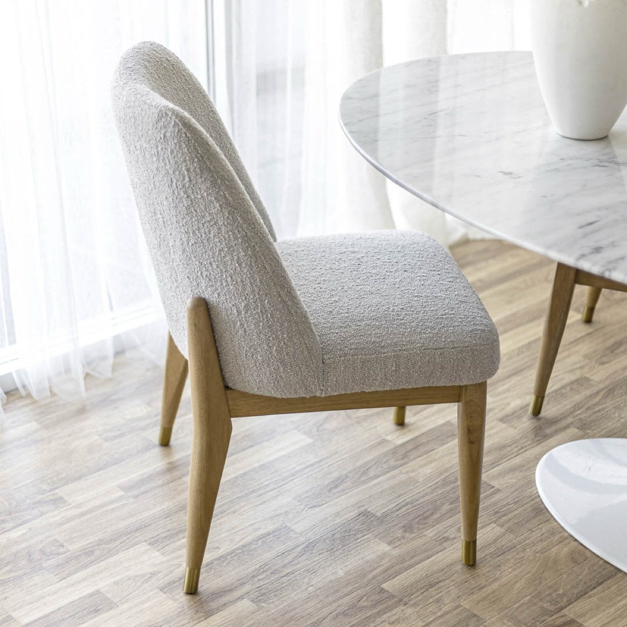 Fawcett Dining Chair - Taupe Boucle