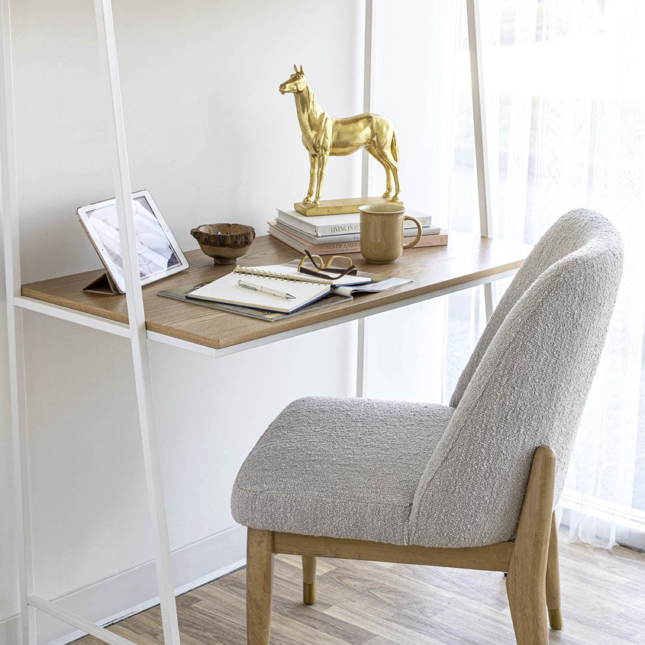 Fawcett Dining Chair - Taupe Boucle