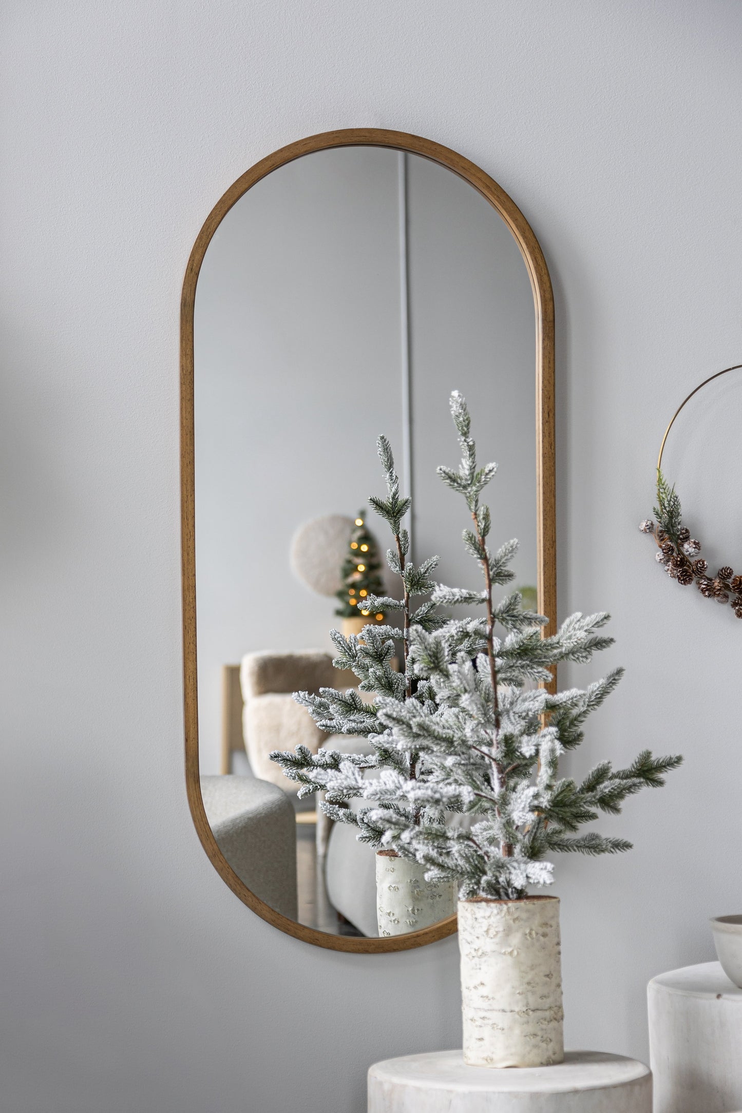 Fawn Oval Mirror - Large