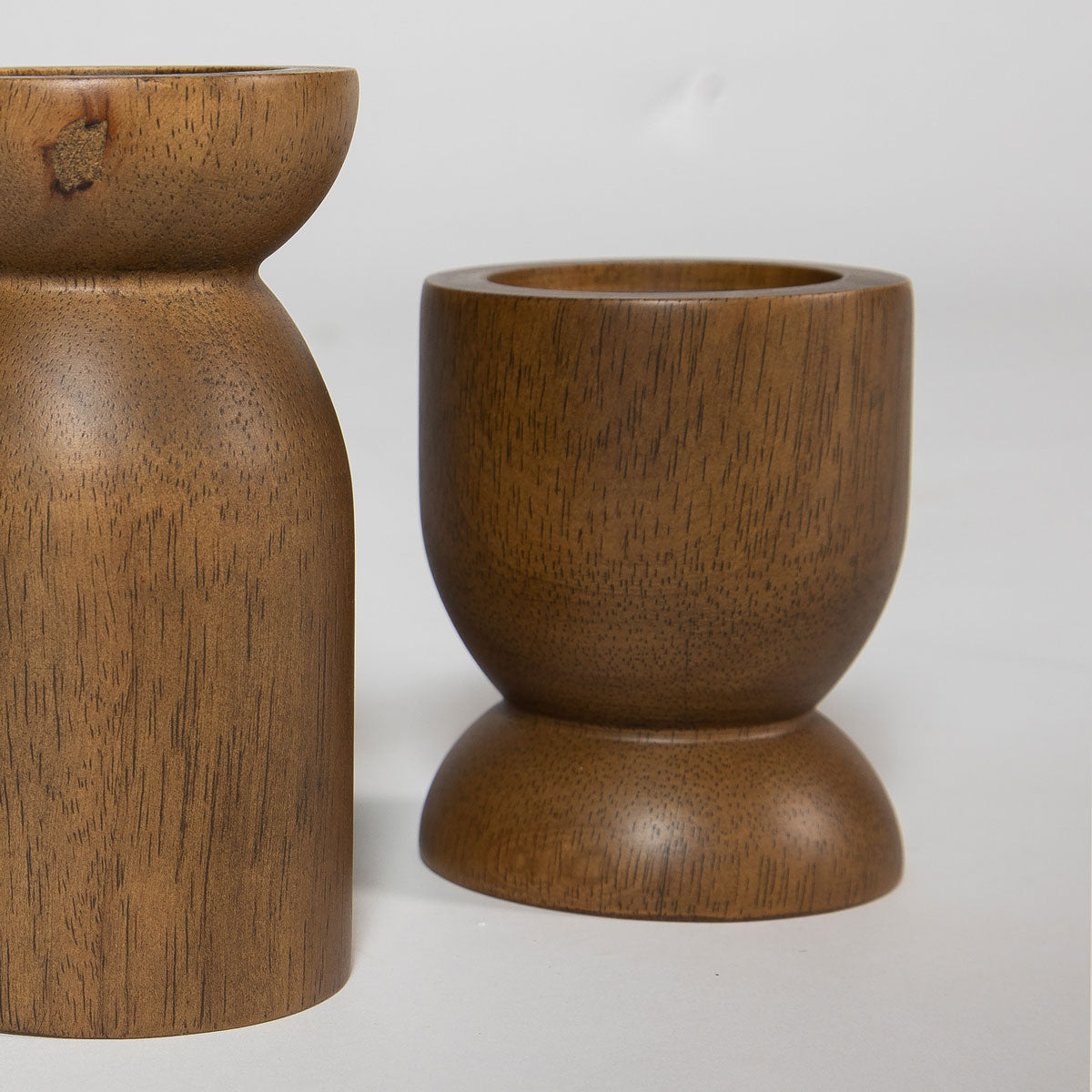 Fawn Pillar Candle Holder (Set of 3) - Smoked Chestnut