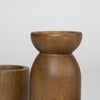 Fawn Pillar Candle Holder (Set of 3) - Smoked Chestnut