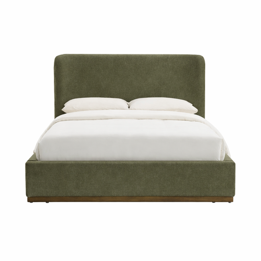 Faye Queen Storage Bed Short - Velvet Fern