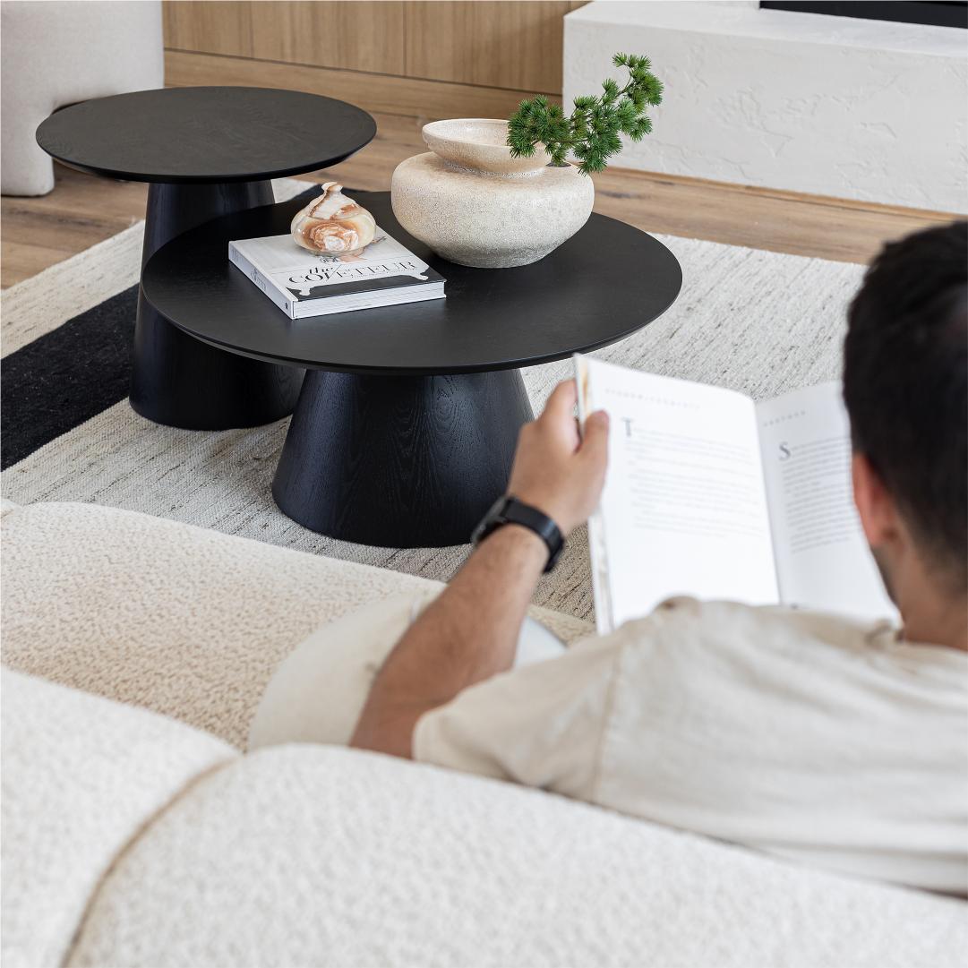 Fete Coffee Table - Smoked Black