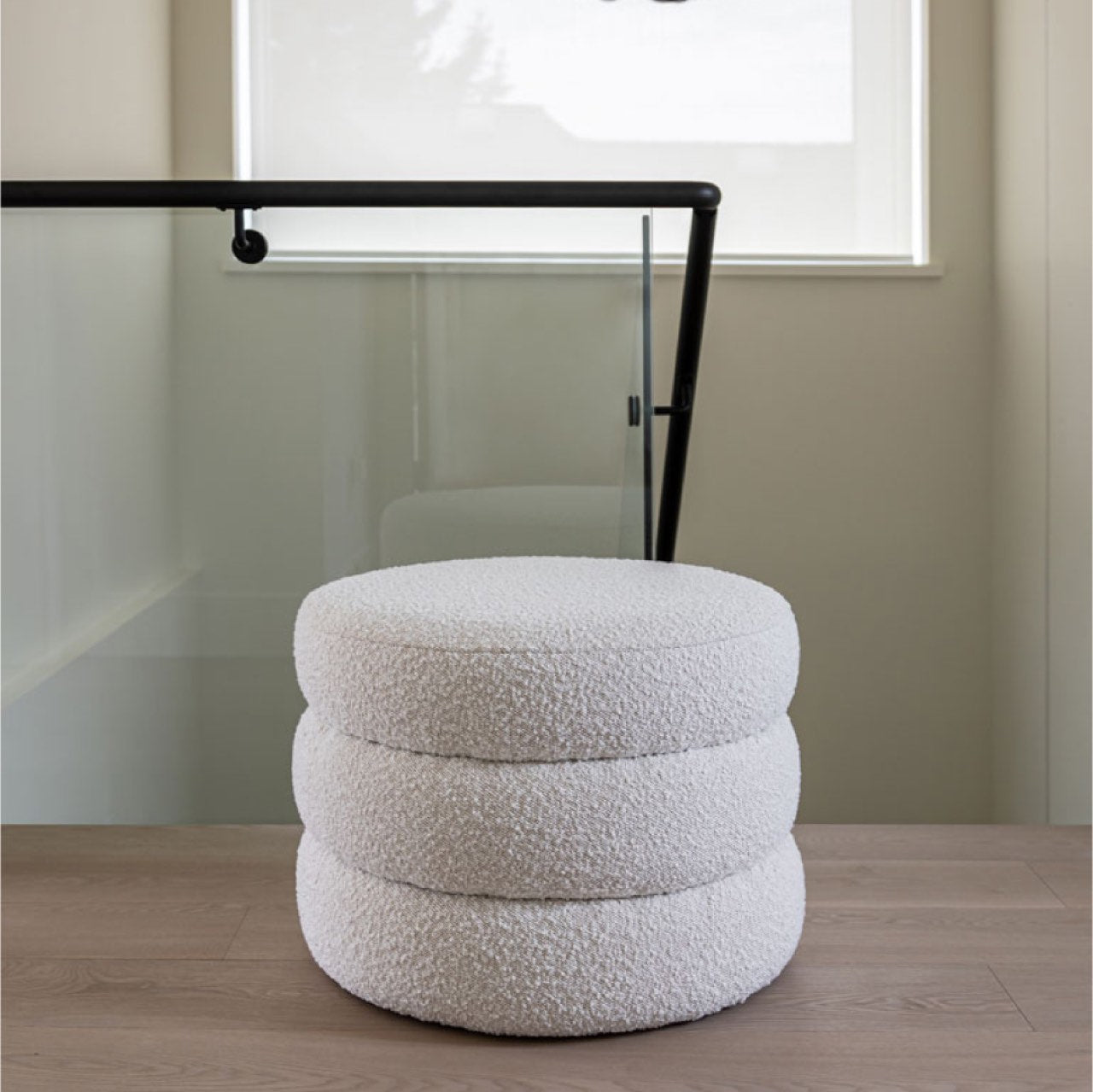 Fiel Ottoman - Off White Boucle - S
