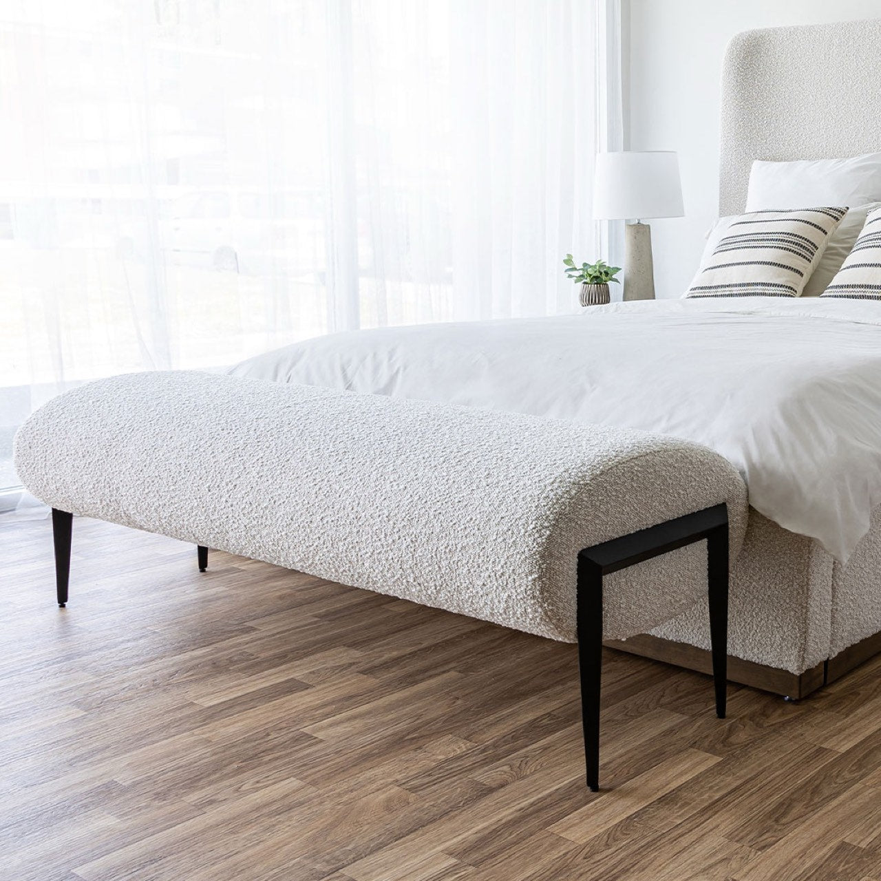 Fisher Bench - Off White Boucle