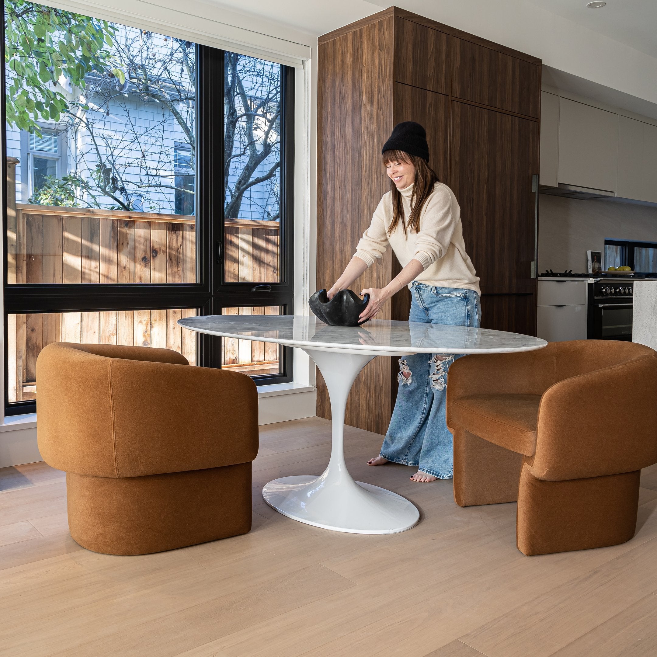 Flute Condo Dining Table - Oval