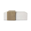 Forest Coffee Ottoman - Cream and Blonde Oak