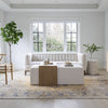 Forest Coffee Ottoman - Cream and Blonde Oak
