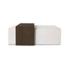 Forest Coffee Ottoman - Cream and Dark Brown