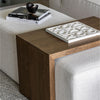 Forest Coffee Ottoman - Cream and Dark Brown