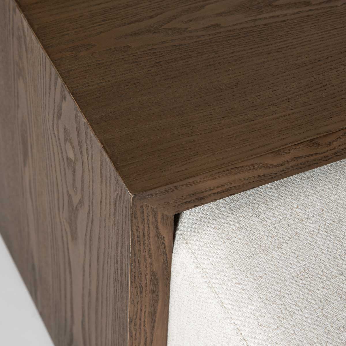 Forest Coffee Ottoman - Cream and Dark Brown