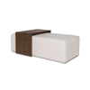 Forest Coffee Ottoman - Cream and Dark Brown