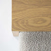 Forest Coffee Ottoman - Truffle Boucle and Blonde Oak