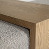 Forest Coffee Ottoman - Truffle Boucle and Blonde Oak