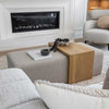 Forest Coffee Ottoman - Truffle Boucle and Blonde Oak