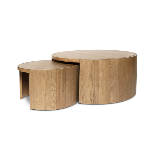 Forma Nesting Coffee Tables (Set of 2) - Rustic Oak