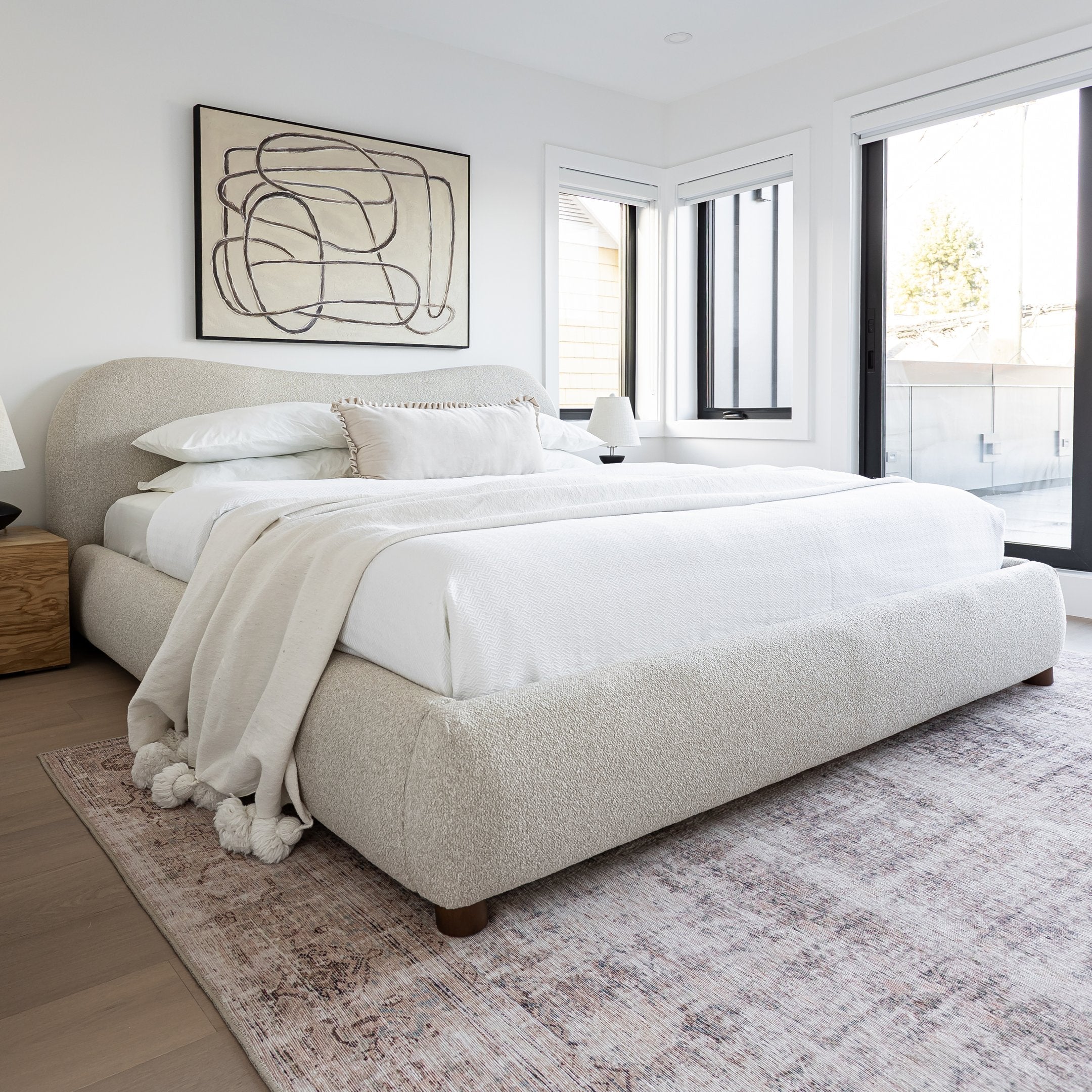 Fox King Bed - Buff