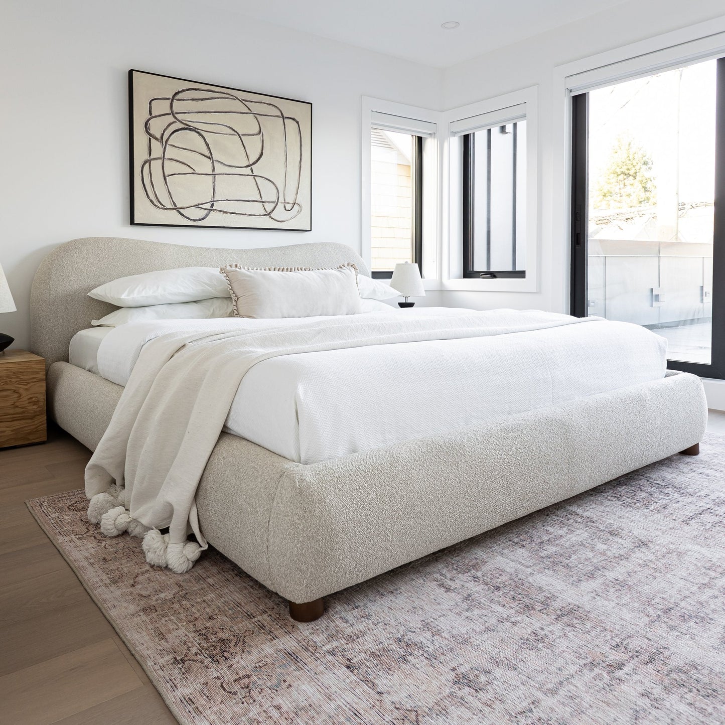 Fox King Bed - Buff