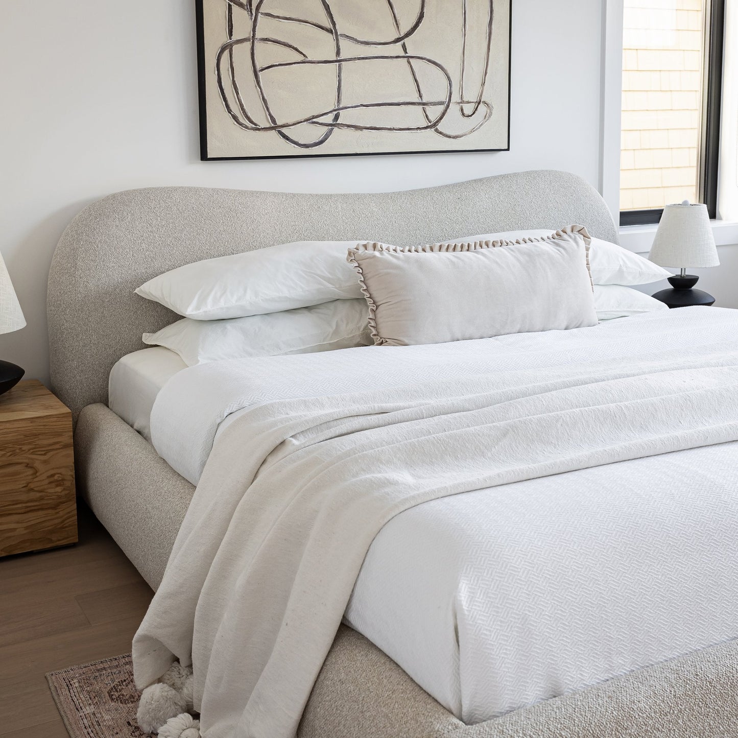Fox King Bed - Buff