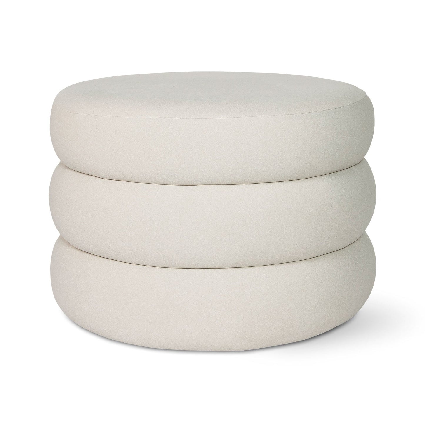 Fiel Ottoman - Velvet Ecru
