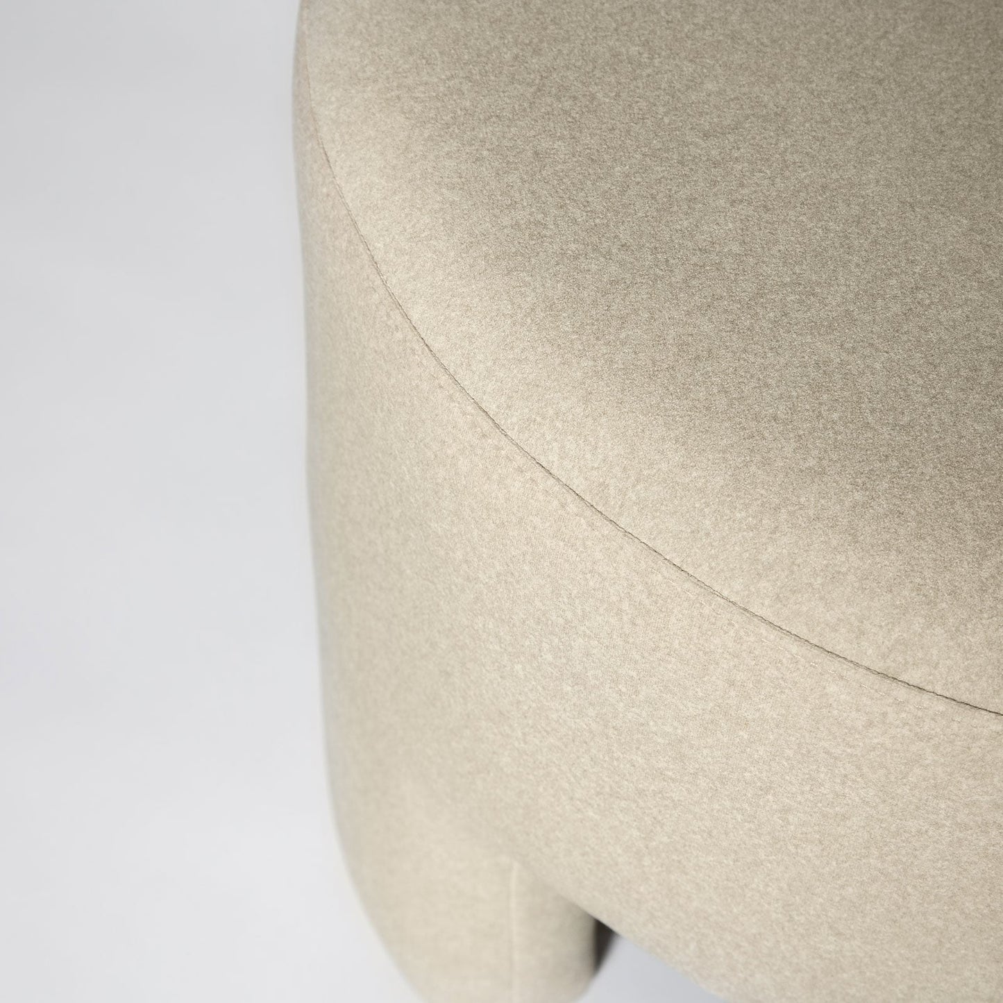 Ginger Ottoman - Velvet Natural