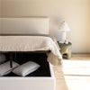 Julia King Storage Bed - Cream