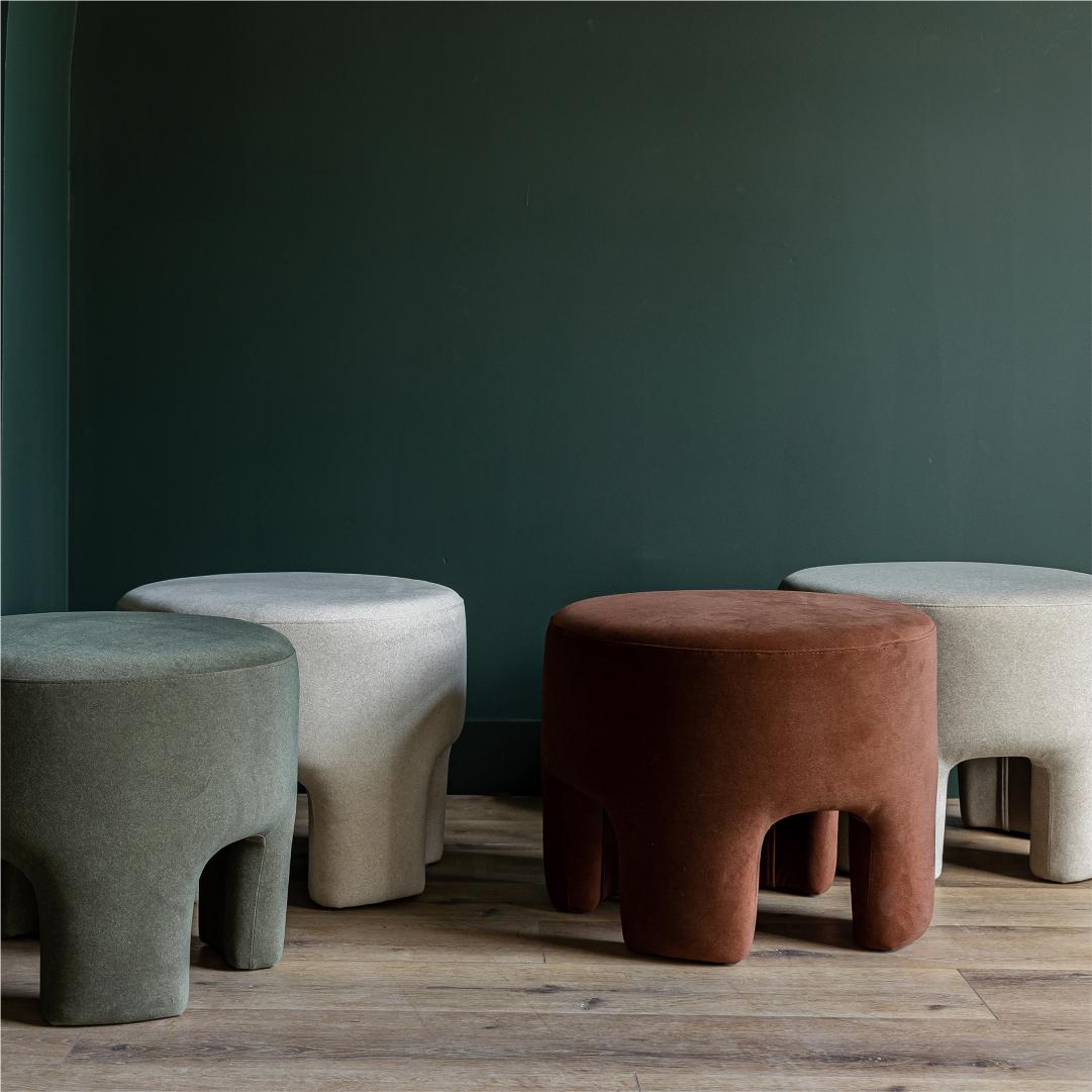 Ginger Ottoman - Velvet Sandstorm