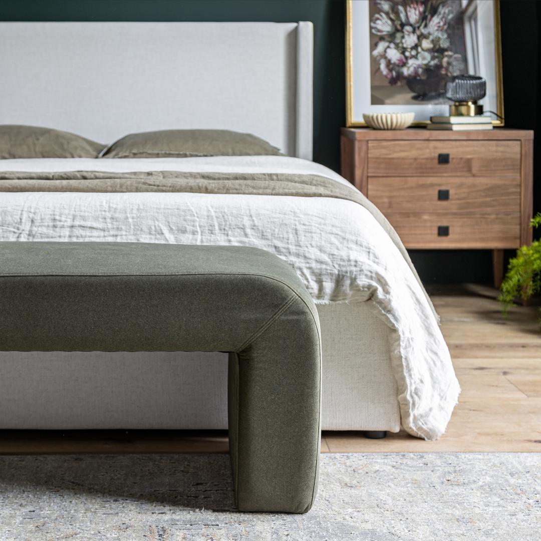 Josie Queen Storage Bed - Cream