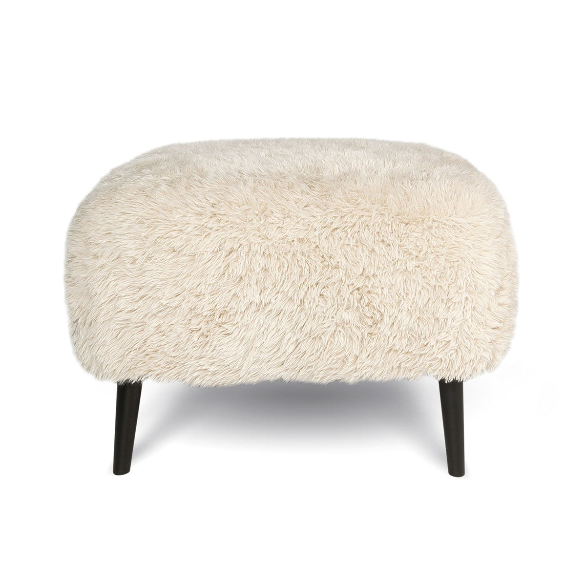 Ginger Square Ottoman - Downy Cream