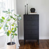 Hara 5 Drawer Tall Dresser - Black