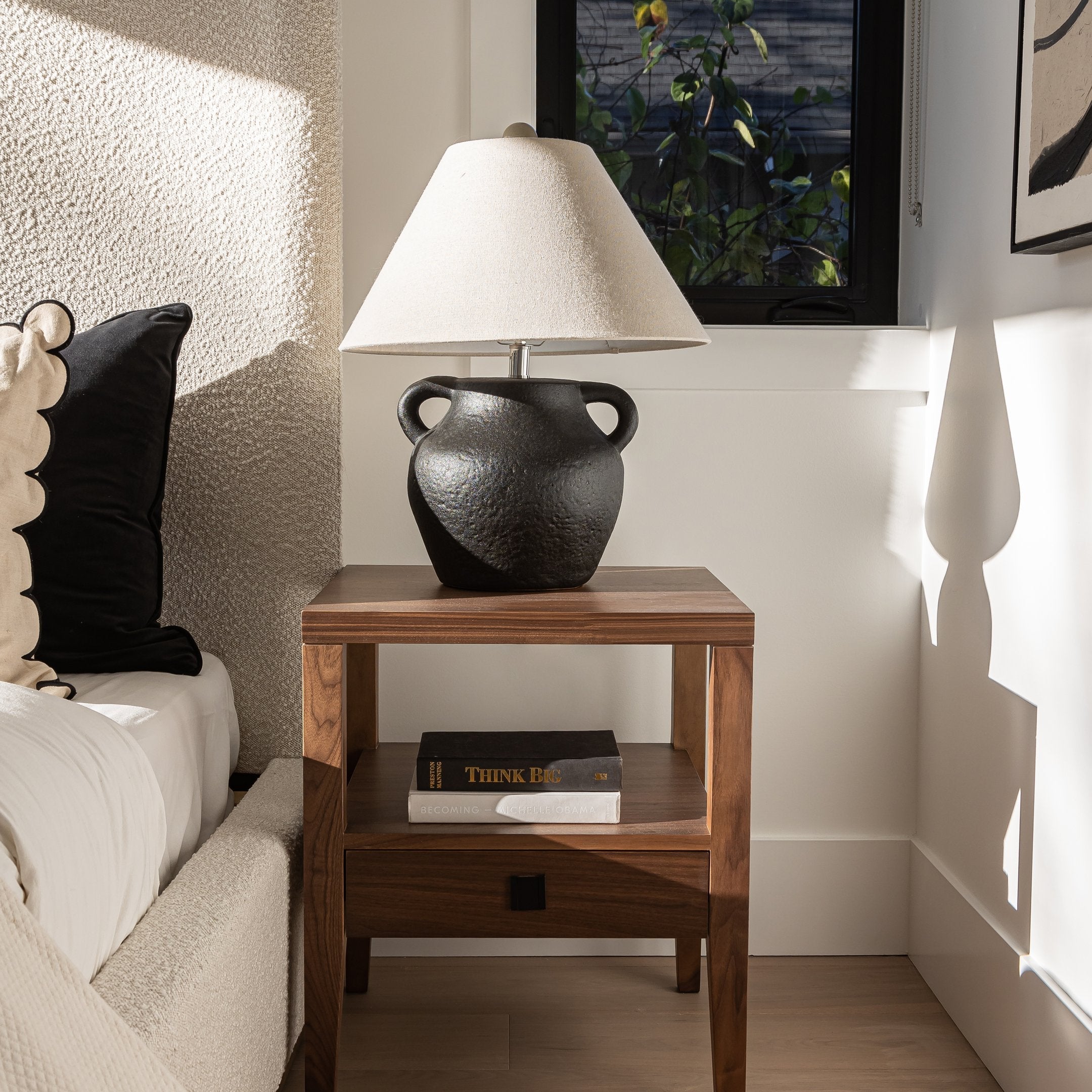 Hara 1 Drawer Accent Table - Frozen Walnut