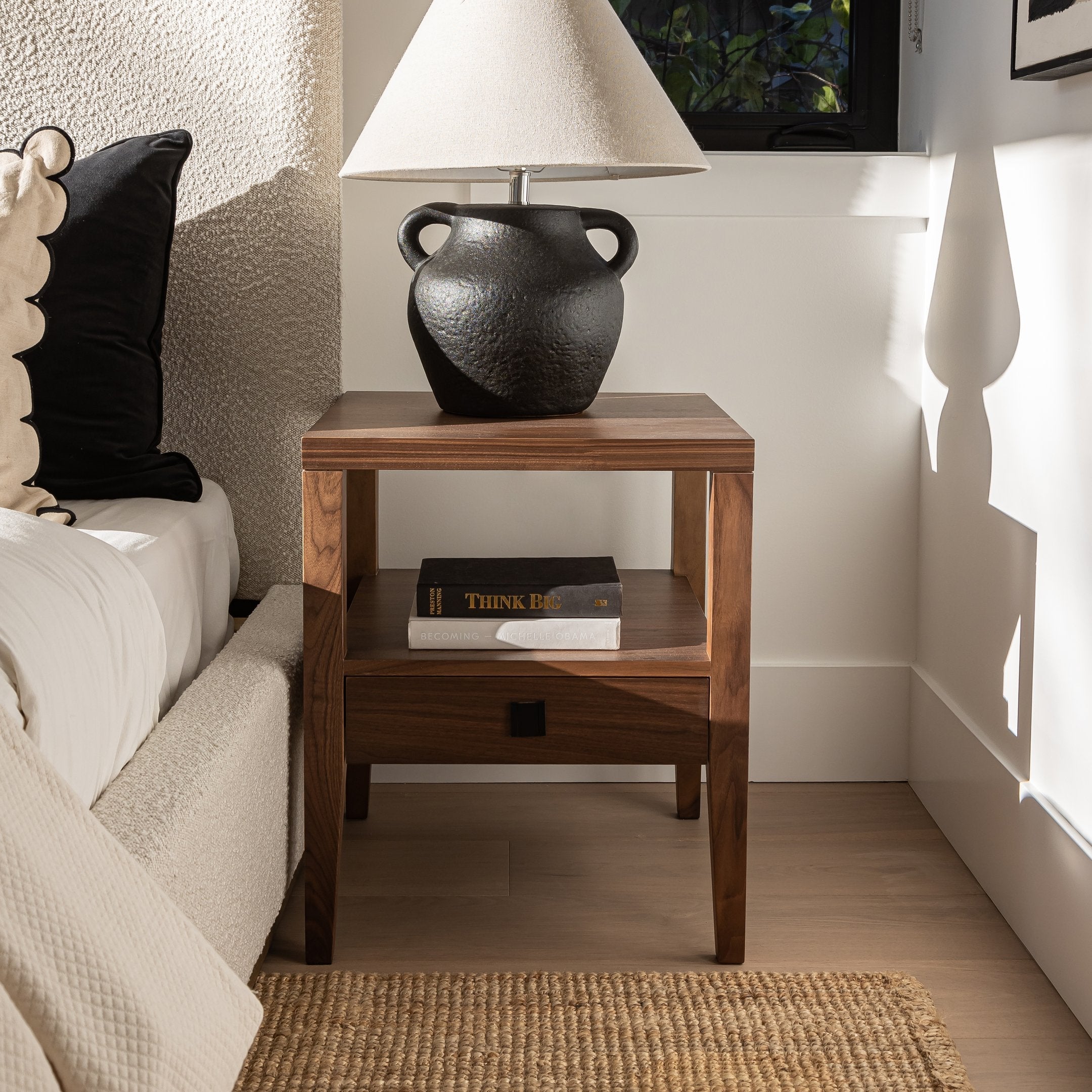 Hara 1 Drawer Accent Table - Frozen Walnut