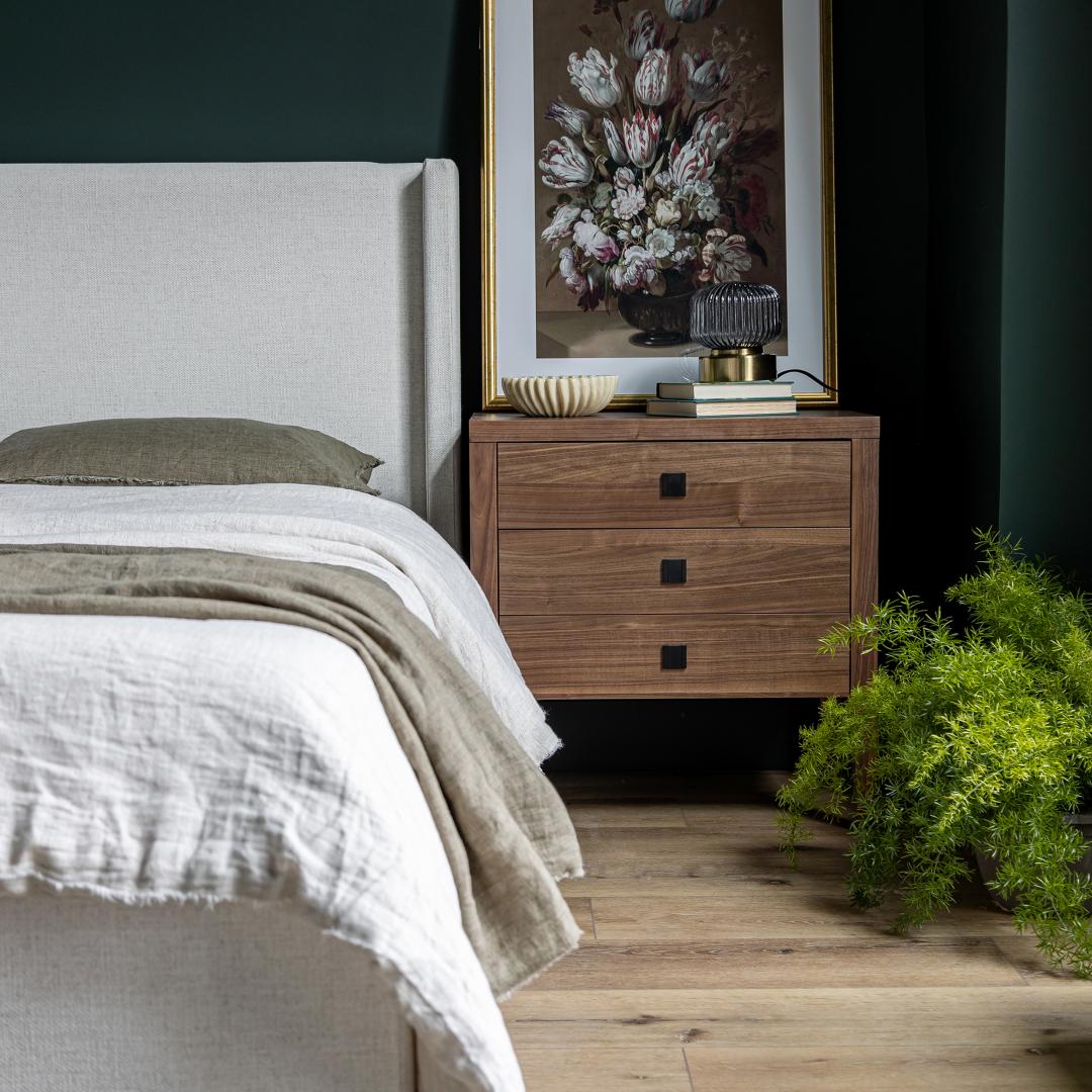 Josie King Bed - Cream