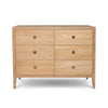 Hara 6 Drawer Dresser Tall - Natural Oak