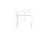 Hara 3 Drawer Dresser - Frozen Walnut