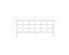 Hara 9 Drawer Dresser - White