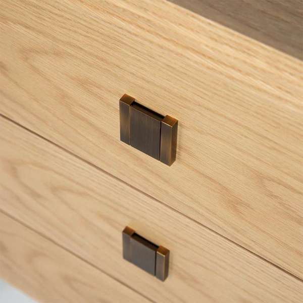 Hara 5 Drawer Tall Dresser - Natural Oak
